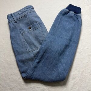 Free People Skye Relaxed Boyfriend Jeans Womens Size‎ 25 Blue Denim Jogger Pants